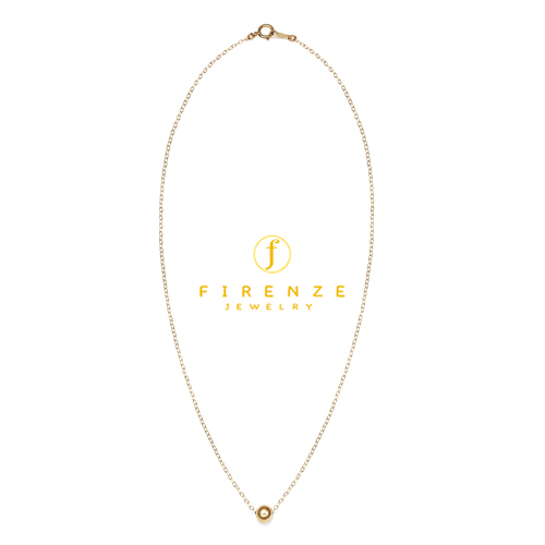14K Gold Filled Handmate 1.3X 400mmPlateCablechain with 4mmRoundBall Necklace[Firenze Jewelry] 피렌체주얼리